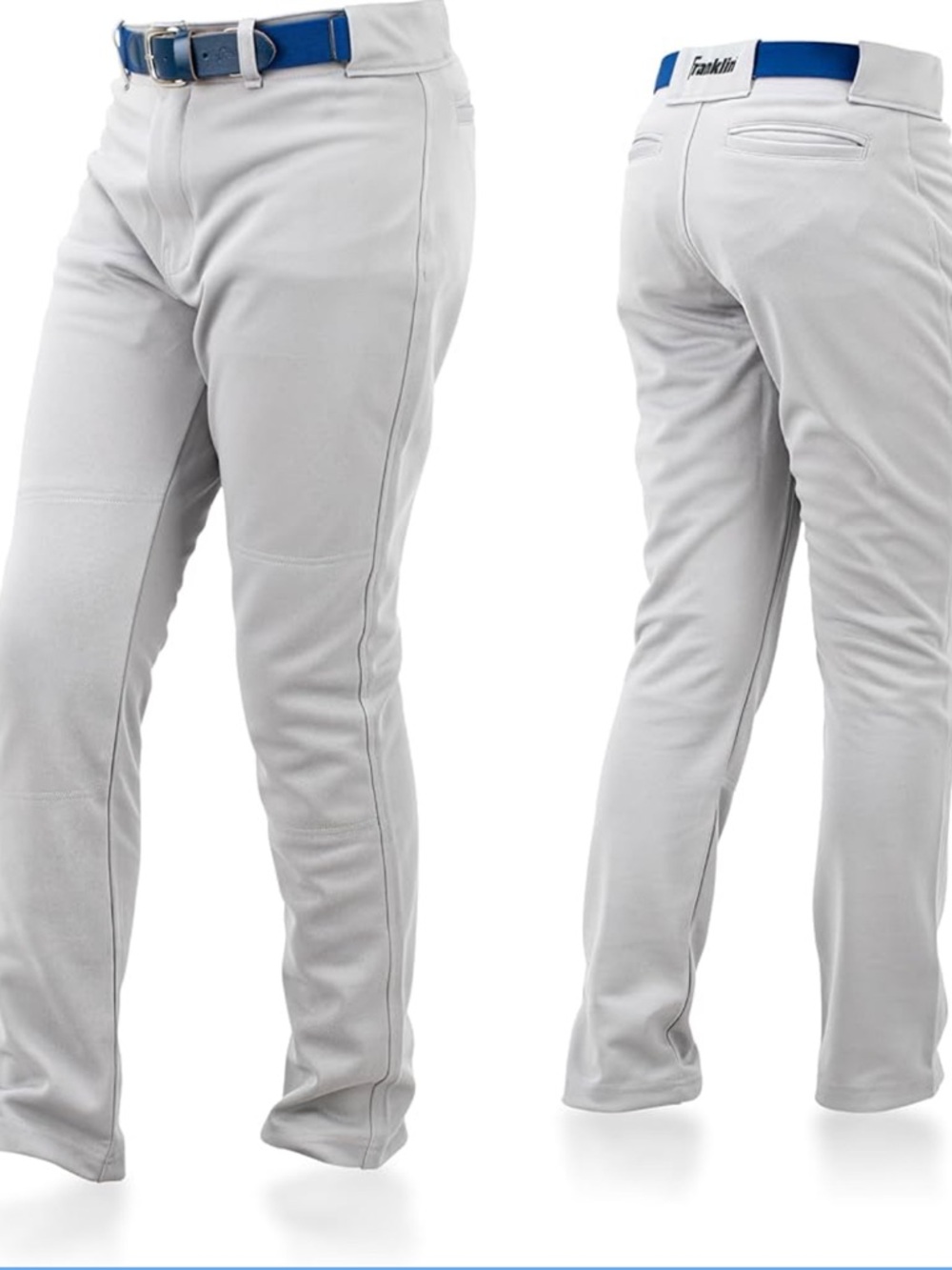 Franklin Youth Grey Baseball/Softball Pants Relaxed Fit.